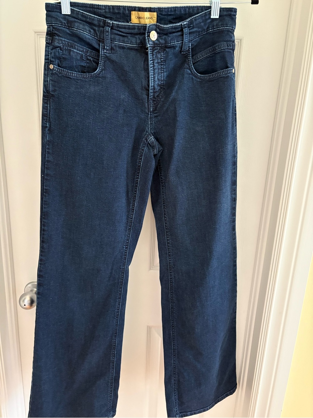 Cambio Tess Dark Indigo Wide-Leg Women's Jeans size 38